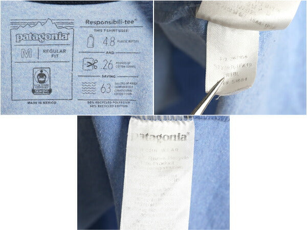 パタゴニア 両面 プリント 長袖 Tシャツ メンズ M / 19年製 アウトドア ロンT ロングスリーブ P6 バックプリント ボックスロゴ カットソー