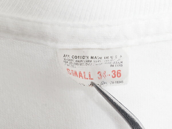 70s USA製 フルーツオブザルーム Vネック 無地 半袖 Tシャツ S 小さめ メンズ XS 程/ ヴィンテージ シングルステッチ カットソー インナー