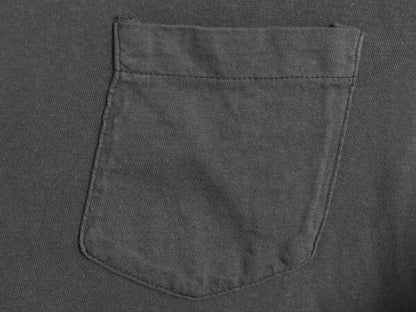 80s 90s USA製 ジョッキー ポケット付き 無地 半袖 Tシャツ メンズ L 小さめ M 程 ヴィンテージ シングルステッチ ポケT インナー 無地 黒