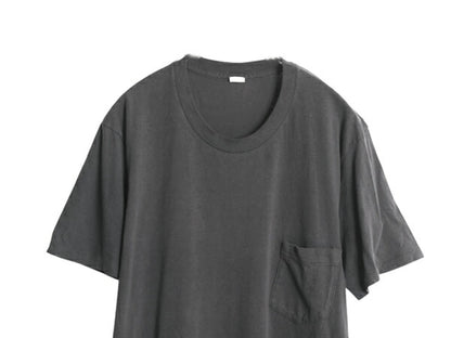 80s 90s USA製 ジョッキー ポケット付き 無地 半袖 Tシャツ メンズ L 小さめ M 程 ヴィンテージ シングルステッチ ポケT インナー 無地 黒