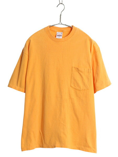 90s USA製 オールド ギャップ ポケット付き 無地 半袖 Tシャツ メンズ M 旧タグ ヘビーウェイト シングルステッチ ポケT  耳付き コットン