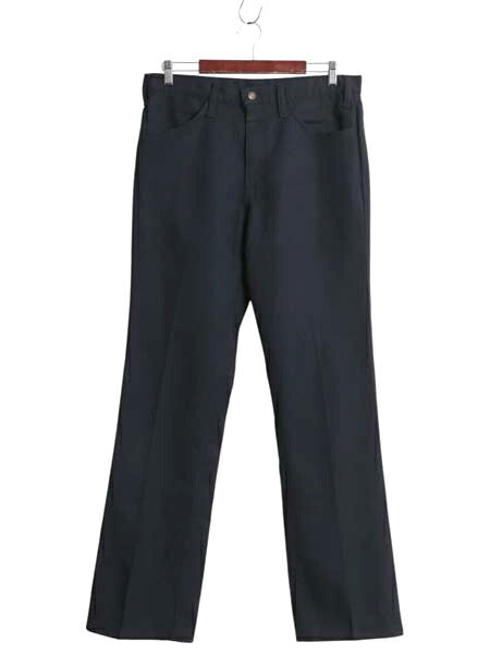 90s USA製 リーバイス ポリ フレア パンツ メンズ 35 34 / オールド スタプレ スラックス 517 SCOVILL ノータック ブーツカット ネイビー