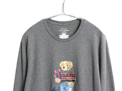 ポロベア ポロ ラルフローレン プリント 長袖 Tシャツ メンズ レディース M 古着 キャラクター コットン カットソー ロンT ロングスリーブ