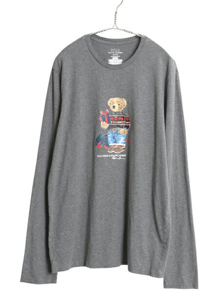 ポロベア ポロ ラルフローレン プリント 長袖 Tシャツ メンズ レディース M 古着 キャラクター コットン カットソー ロンT ロングスリーブ