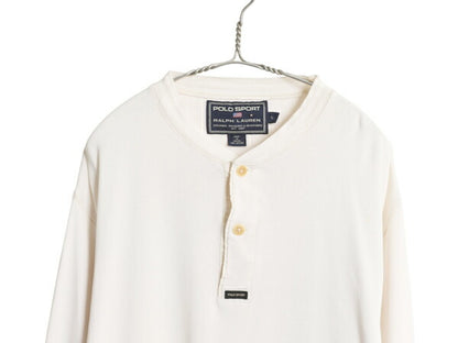 00s ポロスポーツ ラルフローレン ヘンリーネック 長袖 Tシャツ メンズ L / 古着 オールド ポロ ロンT リブ編み ロングスリーブ カットソー