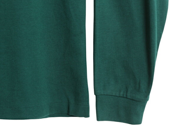 80s USA製 エディーバウアー タートルネック 長袖 Tシャツ メンズ L 古着 ヴィンテージ ロンT スムース コットン 無地 シングルステッチ 緑