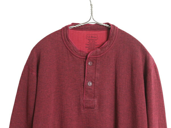 エルエルビーン ヘンリーネック 長袖 Tシャツ メンズ M / ロンT アンダーシャツ ロングスリーブ ロングTシャツ カットソー 2レイヤー 厚手