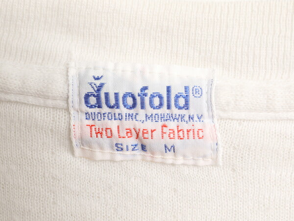 70s USA製 デュオフォールド 2レイヤー 長袖 Tシャツ メンズ M ヴィンテージ ロンT アンダーシャツ インナー カットソー トップス シンプル