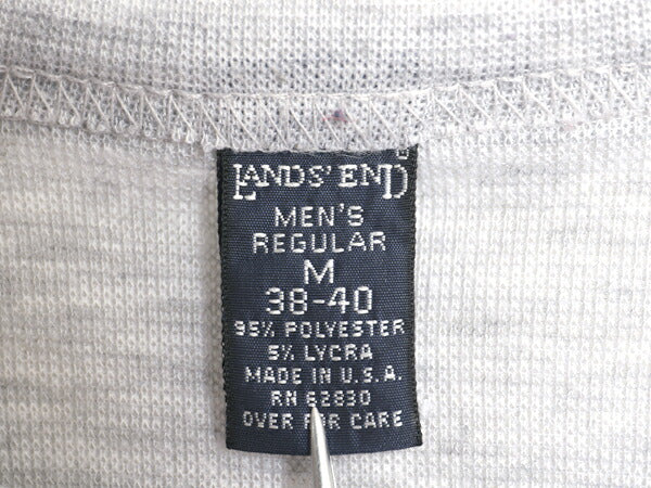 90s USA製 ランズエンド 無地 長袖 Tシャツ メンズ M / オールド ロンT アンダーシャツ カットソー ストレッチ インナー トップス シンプル