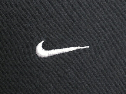 00s ナイキ スウッシュ 刺繍 半袖 Tシャツ メンズ XXL オールド ヘビーウェイト コットン ワンポイント カットソー 大きいサイズ ブラック