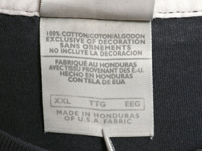 00s ナイキ スウッシュ 刺繍 半袖 Tシャツ メンズ XXL オールド ヘビーウェイト コットン ワンポイント カットソー 大きいサイズ ブラック