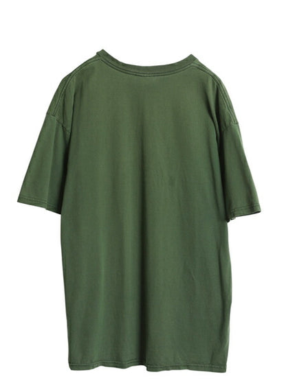 00s ナイキ スウッシュ 刺繍 半袖 Tシャツ メンズ XL / オールド ヘビーウェイト コットン ワンポイント カットソー 大きいサイズ グリーン