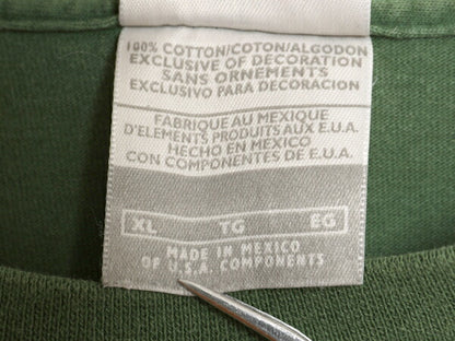00s ナイキ スウッシュ 刺繍 半袖 Tシャツ メンズ XL / オールド ヘビーウェイト コットン ワンポイント カットソー 大きいサイズ グリーン