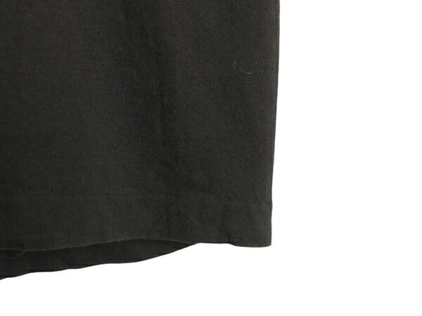 80s USA製 フルーツオブザルーム ポケット付き 無地 半袖 Tシャツ メンズ M 小さめ S 程/ ヴィンテージ シングルステッチ ポケT 耳付き 黒