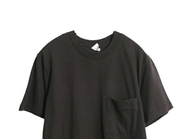 80s USA製 フルーツオブザルーム ポケット付き 無地 半袖 Tシャツ メンズ M 小さめ S 程/ ヴィンテージ シングルステッチ ポケT 耳付き 黒