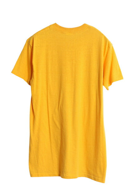 80s USA製 マクレガー ポケット付き 無地 半袖 Tシャツ メンズ L 小さめ M 古着 ヴィンテージ シングルステッチ ポケT カットソー イエロー