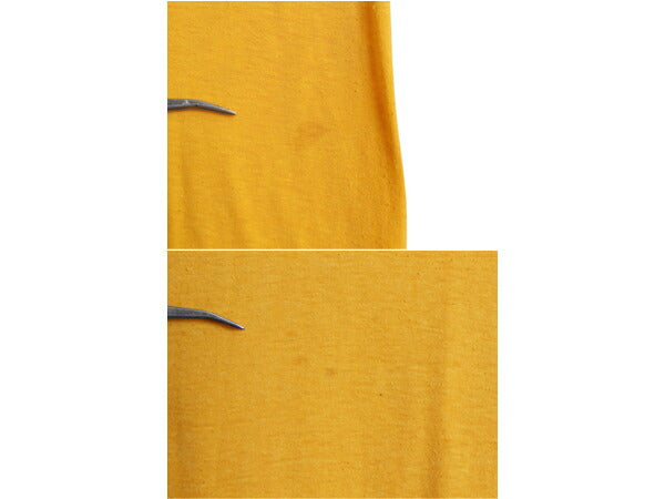 80s USA製 マクレガー ポケット付き 無地 半袖 Tシャツ メンズ L 小さめ M 古着 ヴィンテージ シングルステッチ ポケT カットソー イエロー