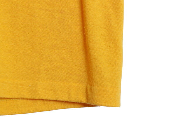 80s USA製 マクレガー ポケット付き 無地 半袖 Tシャツ メンズ L 小さめ M 古着 ヴィンテージ シングルステッチ ポケT カットソー イエロー