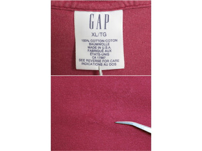 90s USA製 オールド ギャップ ポケット付き 無地 半袖 Tシャツ メンズ XL / ヘビーウェイト シングルステッチ 大きいサイズ ポケT 耳付き