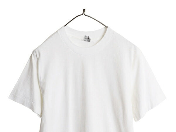 80s USA製 BVD 無地 半袖 Tシャツ M 小さめ メンズ S 程 ヴィンテージ コットン シングルステッチ アンダーシャツ カットソー シンプル 白