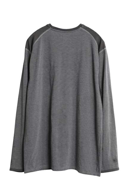 ノースフェイス ボーダー 長袖 Tシャツ メンズ L / アウトドア ロンT ロングスリーブ カットソー インナー ストレッチ ワンポイント 黒 灰