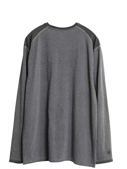 ノースフェイス ボーダー 長袖 Tシャツ メンズ L / アウトドア ロンT ロングスリーブ カットソー インナー ストレッチ ワンポイント 黒 灰