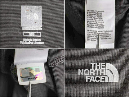 ノースフェイス ボーダー 長袖 Tシャツ メンズ L / アウトドア ロンT ロングスリーブ カットソー インナー ストレッチ ワンポイント 黒 灰
