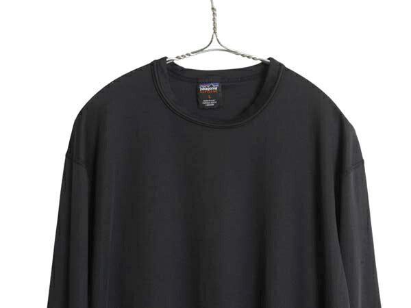 90s USA製 パタゴニア キャプリーン 長袖 Tシャツ メンズ L / 99年製 オールド アウトドア ロンT アンダーシャツ ストレッチ 無地 ブラック