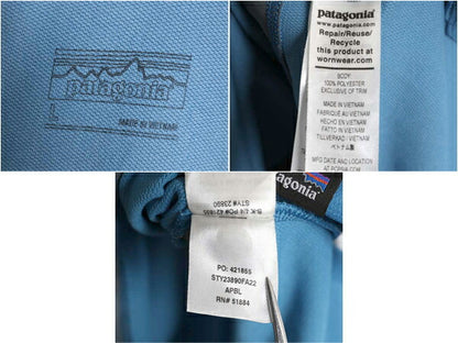 パタゴニア 長袖 Tシャツ メンズ L / 22年製 アウトドア ロンT ストレッチ サイクル ジャージ ロングスリーブ カットソー サイクリング 青