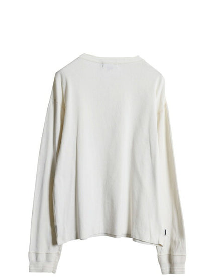 90s ポロ ラルフローレン ヘンリーネック 長袖 Tシャツ メンズ XL 古着 オールド ロンT リブ編み カットソー インナー 短丈 大きいサイズ