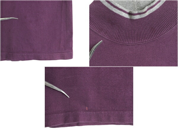 80s USA製 エルエルビーン モックネック ボーダー 長袖 Tシャツ メンズ レディース M / ヴィンテージ ロンT ラガーシャツ ヘビーウェイト