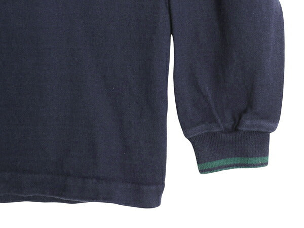 80s USA製 エルエルビーン モックネック ボーダー 長袖 Tシャツ メンズ XL 古着 ヴィンテージ アウトドア ロンT ラガーシャツ 大きいサイズ