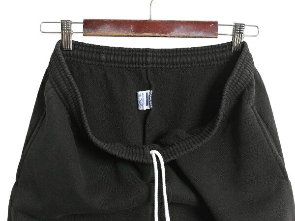 90s USA製 ラッセル 無地 スウェット パンツ メンズ レディース L 古着 オールド ポケット付き 裏起毛 トレーナー イージーパンツ ブラック