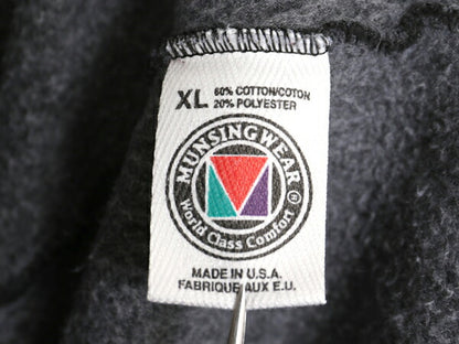 90s USA製 マンシングウェア 無地 スウェット パンツ メンズ XL オールド ポケット付き 裏起毛 トレーナー 大きいサイズ ヘビーウェイト 黒