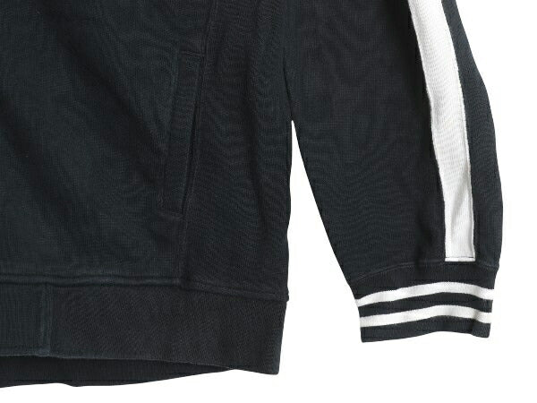 00s ポロ ラルフローレン トラック ジャケット メンズ XL オールド フルジップ ブルゾン スウェット リブ編み セーター 大きいサイズ 黒 白