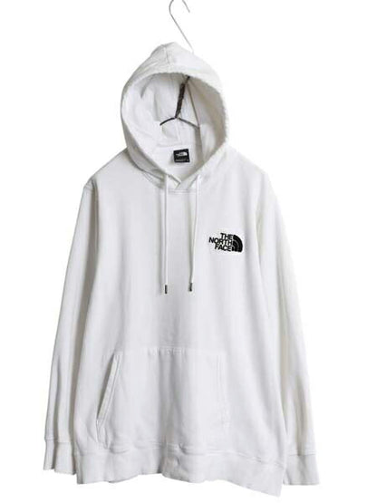 US企画 ノースフェイス スウェット フード パーカー レディース XXL メンズ XL 程/ トレーナー プルオーバー サガラ ワッペン 大きいサイズ