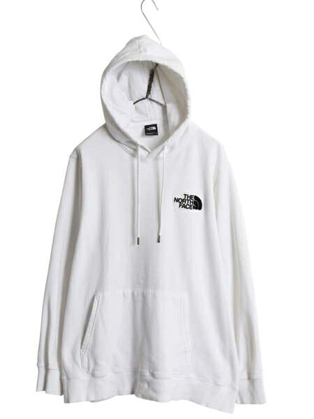 US企画 ノースフェイス スウェット フード パーカー レディース XXL メンズ XL 程/ トレーナー プルオーバー サガラ ワッペン 大きいサイズ