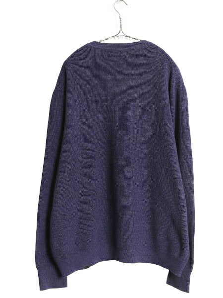 パタゴニア ユークラッグ ニット セーター メンズ XL 古着 18年製 アウトドア 無地 ワッフル リブ編み 大きいサイズ ワンポイント ネイビー