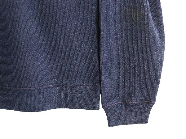 ブルックスブラザーズ ハーフジップ コットン ニット セーター メンズ L ハイネック リブ編み 長袖ニット シンプル ワンポイント ネイビー