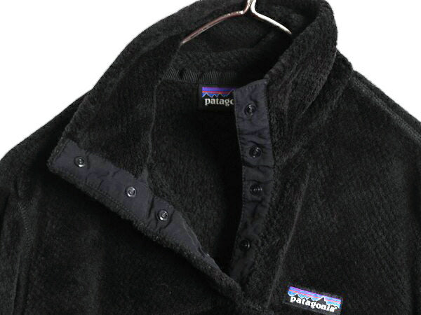 パタゴニア リツール スナップT プルオーバー ジャケット レディース S 程 / Patagonia フリース アウトドア ブルゾン ハイネック ブラック