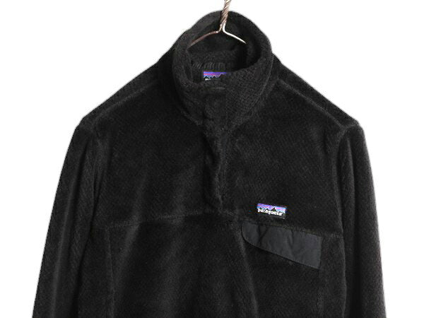 パタゴニア リツール スナップT プルオーバー ジャケット レディース S 程 / Patagonia フリース アウトドア ブルゾン ハイネック ブラック