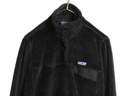 パタゴニア リツール スナップT プルオーバー ジャケット レディース S 程 / Patagonia フリース アウトドア ブルゾン ハイネック ブラック
