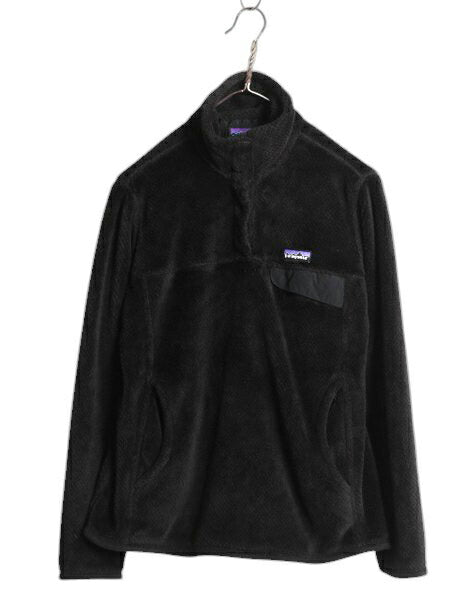 パタゴニア リツール スナップT プルオーバー ジャケット レディース S 程 / Patagonia フリース アウトドア ブルゾン ハイネック ブラック