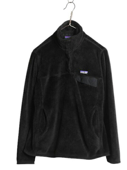 パタゴニア リツール スナップT プルオーバー ジャケット レディース S 程 / Patagonia フリース アウトドア ブルゾン ハイネック ブラック