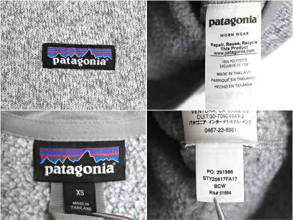 パタゴニア ベターセーター ハーフジップ レディース XS 17年製 Patagonia ニット フリース ジャケット プルオーバー ジャンパー 裏起毛 灰