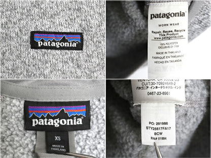 パタゴニア ベターセーター ハーフジップ レディース XS 17年製 Patagonia ニット フリース ジャケット プルオーバー ジャンパー 裏起毛 灰