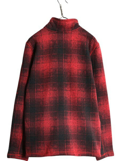 US企画 ノースフェイス チェック ゴードン ライオンズ ハーフジップ メンズ M 古着 The North Face フリース ジャケット ブルゾン オンブレ
