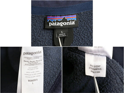 パタゴニア ベターセーター ベスト レディース L 15年製 Patagoniaフリース セーター 前開き フルジップ アウトドア ハイネック 重ね着 紺