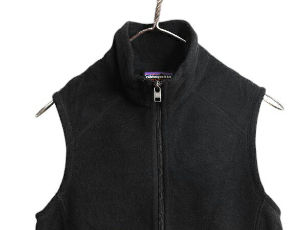 パタゴニア シンチラ フリース ベスト レディース XS / 古着 16年製 Patagonia アウトドア フルジップ 重ね着 前開き ハイネック ブラック