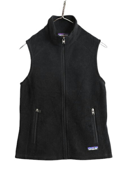 パタゴニア シンチラ フリース ベスト レディース XS / 古着 16年製 Patagonia アウトドア フルジップ 重ね着 前開き ハイネック ブラック